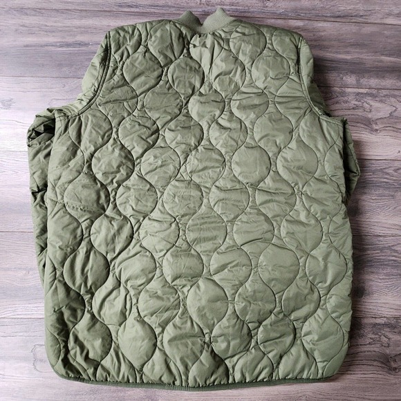NWT Olive Green Water-Resistant Sherpa-Lined Quilted Zip Jacket Old Navy Sz XL - Picture 4 of 5